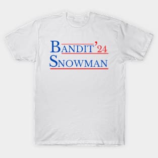 Bandit Snowman 24 Retro Election Style Funny 2024 T-Shirt